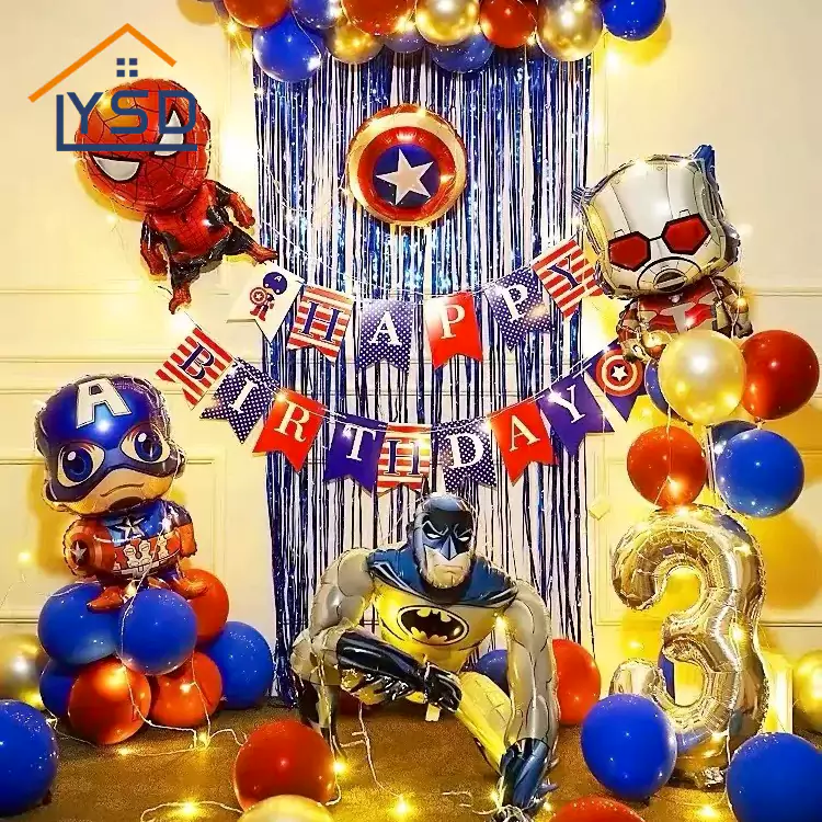 Balão de folha de feliz aniversário para meninos