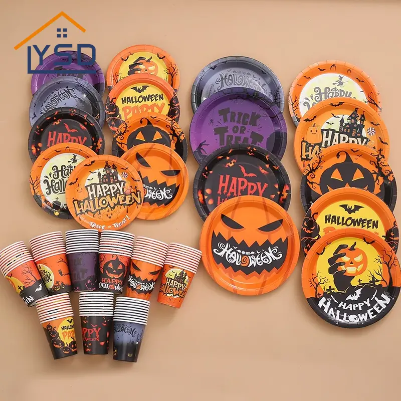 Conjuntos de tabela descartáveis ​​de Halloween