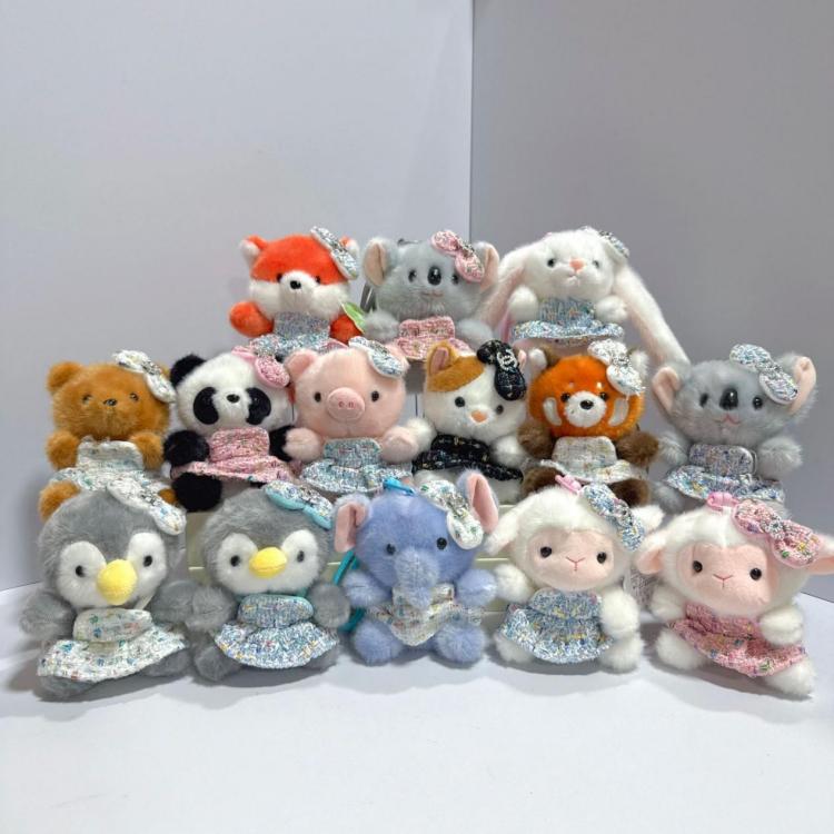 dressed animal plush toy keychain supplier
