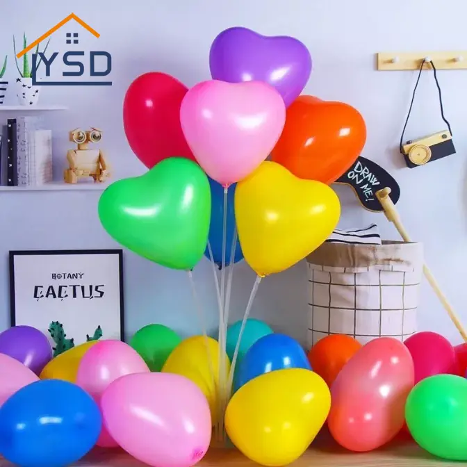 Balão de látex do coração fosco
