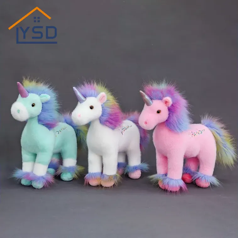 Brinquedos de pelúcia de unicórnio do arco -íris