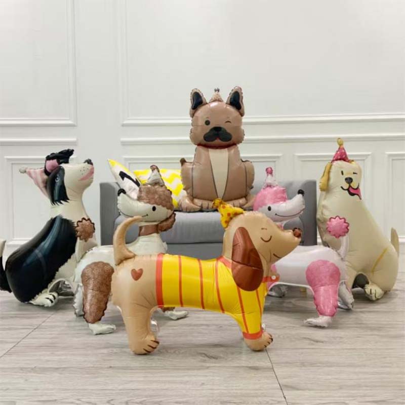 Bolas de folha de alumínio para cachorrinhos em pé