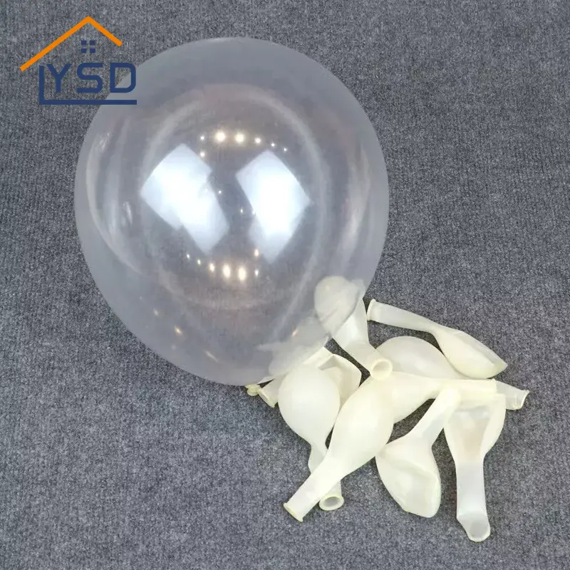 Balões de látex transparentes