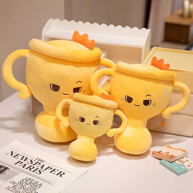 Brinquedo de pelúcia troféu
