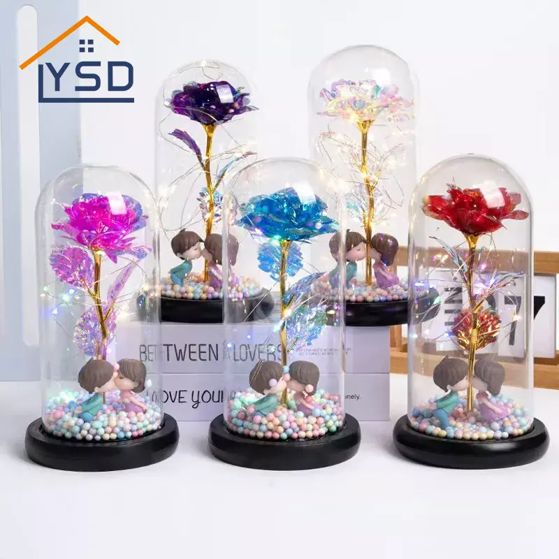 Flores em cúpula de vidro para o Dia dos Namorados