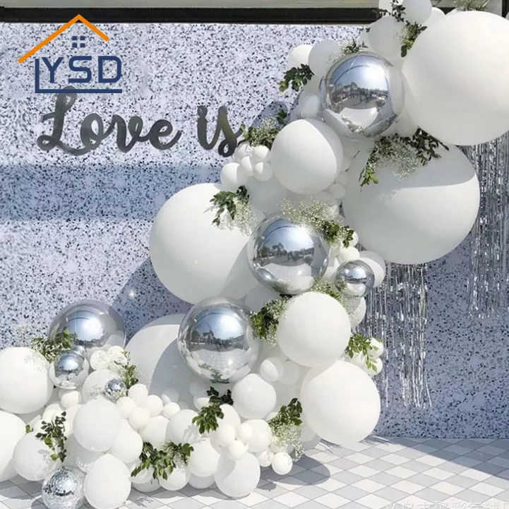 Conjunto de balão de látex branco